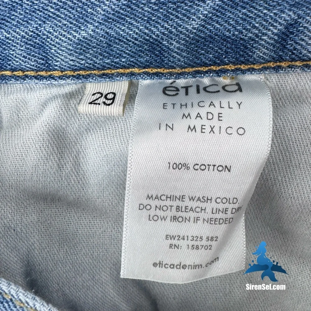 1229 NWT Etica Altin Loose Crop Jeans - Size 29 - Blue
